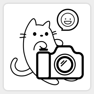 Cat Photographer Smile Please Sticker